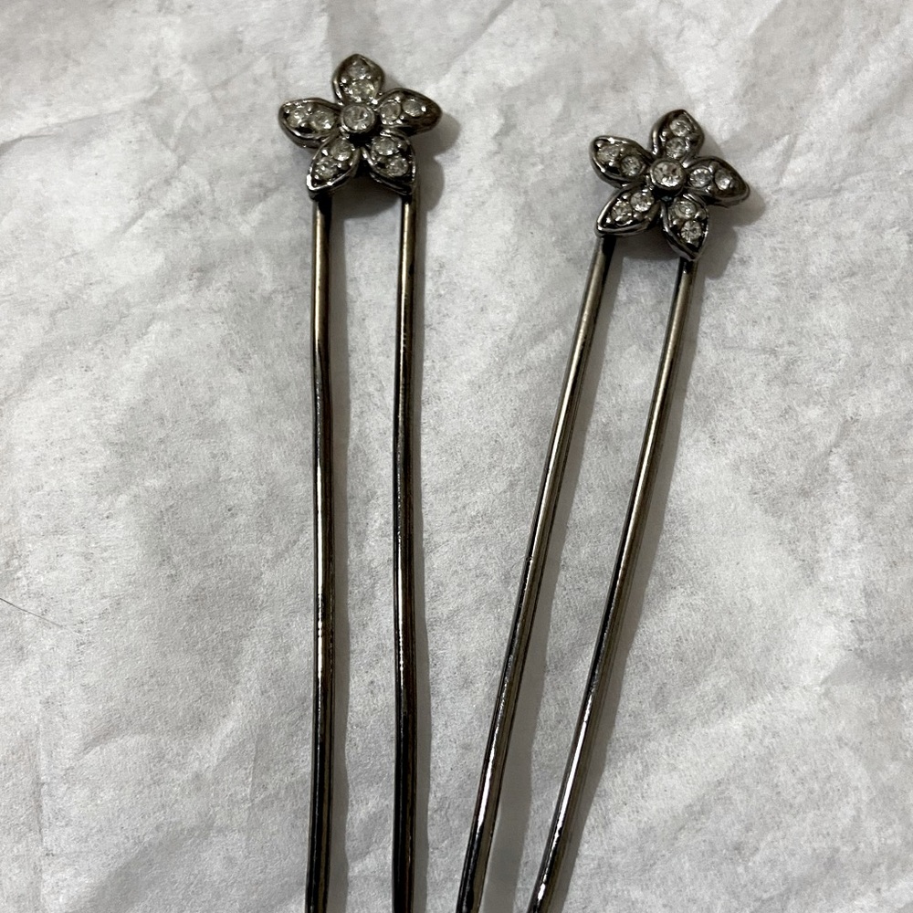 Vintage Silver-toned Hair Pins Accessories